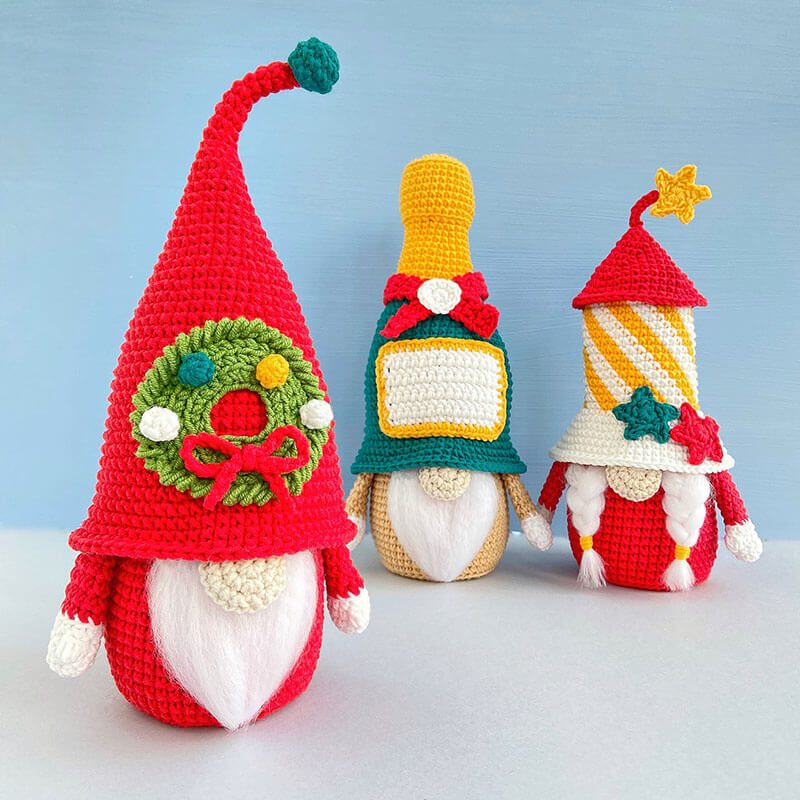 Christmas Celebration Gnomes – Fast Crochet